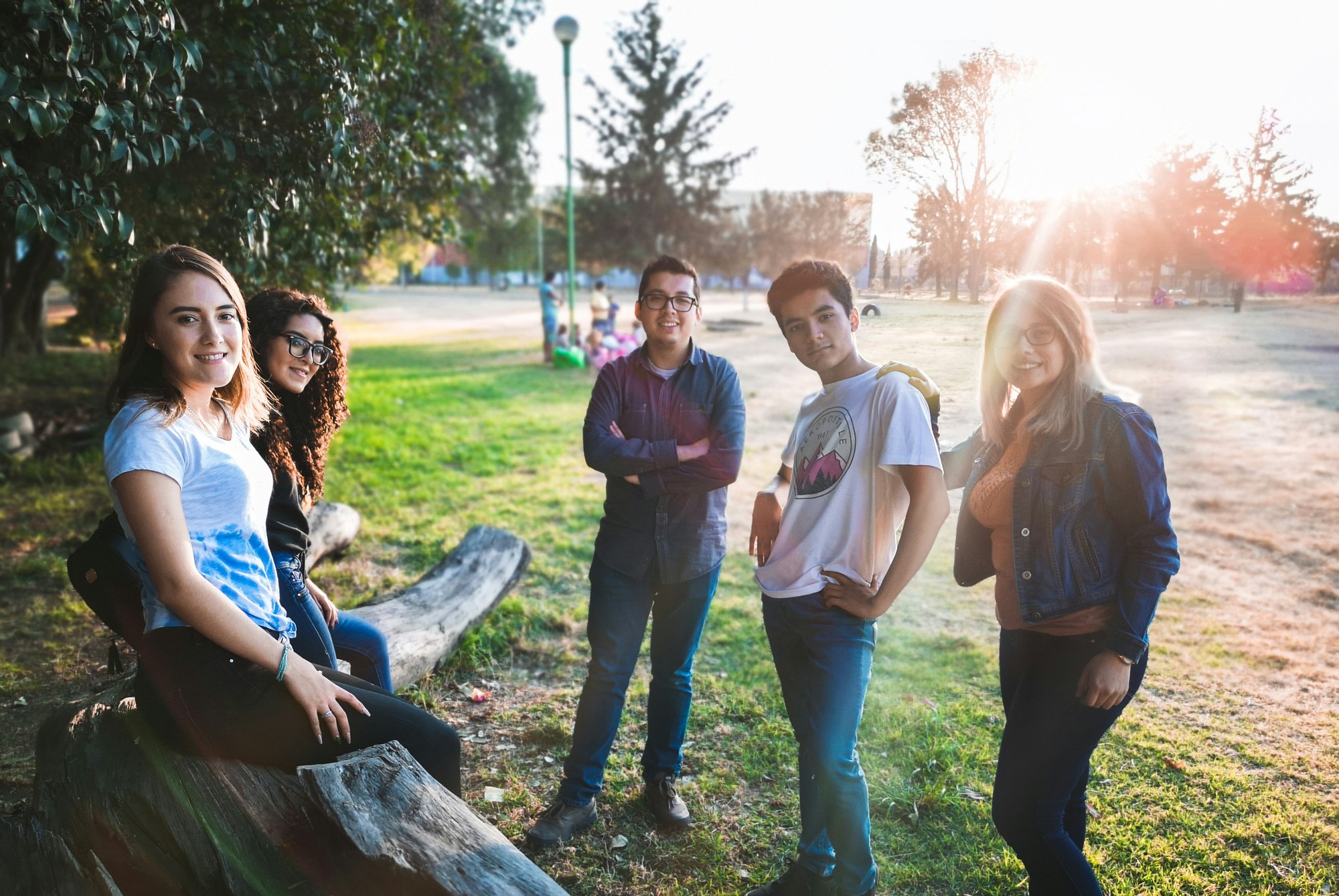 People in a park 